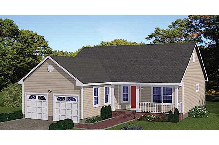 3-Bedroom, 1200 Sq Ft Ranch House - Plan #200-1072 - Front Exterior