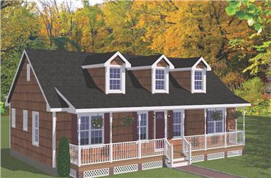 3-Bedroom, 1381 Sq Ft Ranch House - Plan #200-1080 - Front Exterior