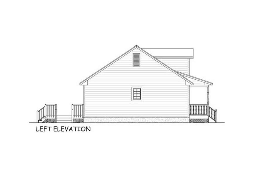 200-1087: Home Plan Left Elevation