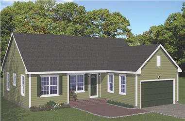 3-Bedroom, 1380 Sq Ft Traditional House - Plan #200-1088 - Front Exterior