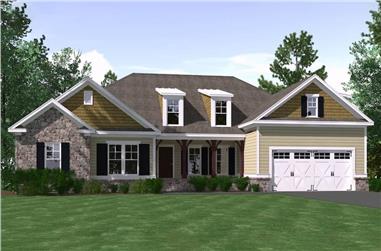 4-Bedroom, 2568 Sq Ft Country Home - Plan #201-1002 - Main Exterior