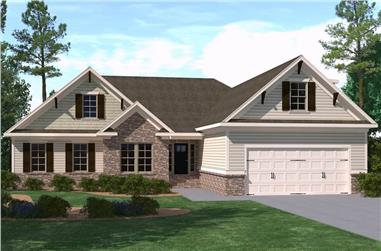 3–4-Bedroom, 3059 Sq Ft Ranch House - Plan #201-1014 - Front Exterior