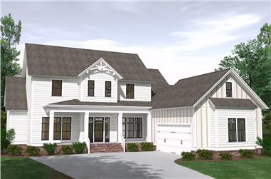 5-Bedroom, 3820 Sq Ft Farmhouse House - Plan #201-1021 - Front Exterior