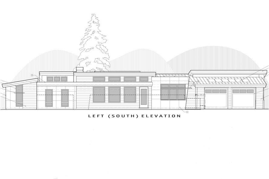 Home Plan Left Elevation of this 2-Bedroom,2331 Sq Ft Plan -202-1011