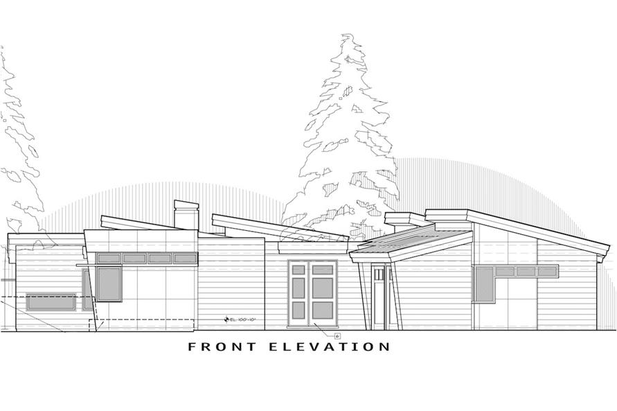 202-1011: Home Plan Front Elevation