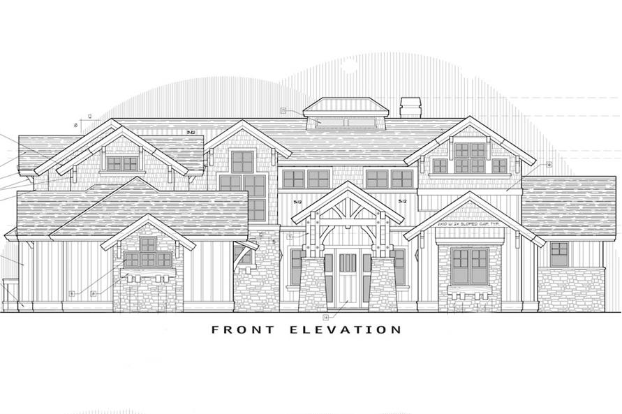 202-1016: Home Plan Front Elevation