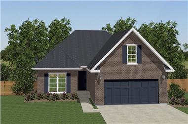 3-Bedroom, 1639 Sq Ft Texas Style House Plan - 203-1023 - Front Exterior
