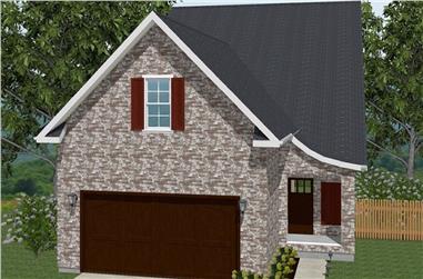 3-Bedroom, 1590 Sq Ft European Home Plan - 203-1025 - Main Exterior