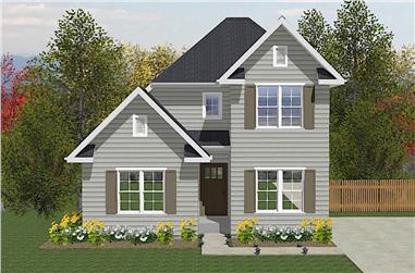 3-Bedroom, 1379 Sq Ft Colonial House - Plan #203-1027 - Front Exterior