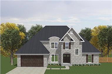 4-Bedroom, 1905 Sq Ft Traditional House - Plan #203-1033 - Front Exterior