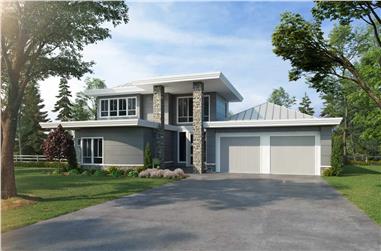 4-Bedroom, 2343 Sq Ft Contemporary Home - Plan #205-1004 - Main Exterior