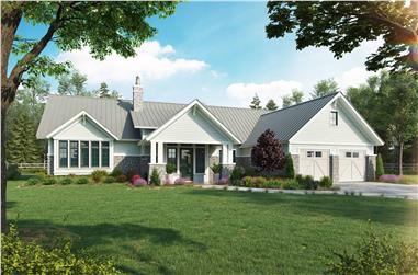 3-Bedroom, 2379 Sq Ft Transitional House - Plan #205-1016 - Front Exterior