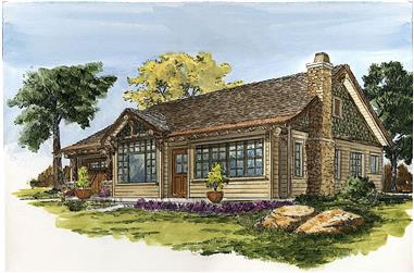 2-Bedroom, 1065 Sq Ft Cottage Home - Plan #205-1023 - Main Exterior