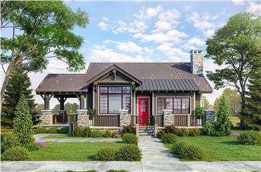 3-Bedroom, 1755 Sq Ft Cottage Home Plan - 205-1229 - Main Exterior