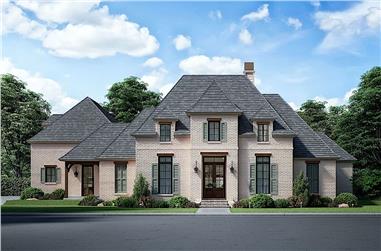 4-Bedroom, 3750 Sq Ft French Style Home - Plan 206-1019 - Main Exterior