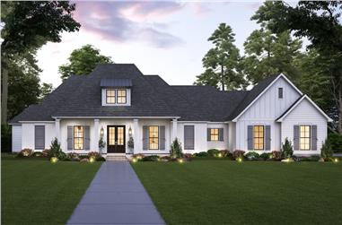 4-Bedroom, 3175 Sq Ft Contemporary House - Plan #206-1025 - Front Exterior