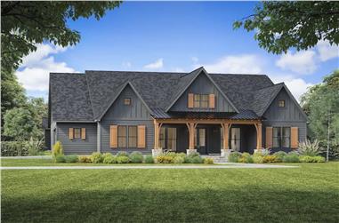 4-Bedroom, 2928 Sq Ft Ranch House Plan - 206-1054 - Front Exterior