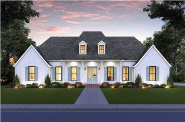 4-Bedroom, 2350 Sq Ft French Country Ranch House Plan - 206-1055 - Front Exterior