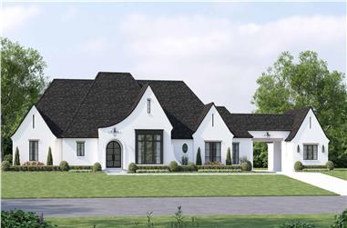 4-Bedroom, 3340 Sq Ft Transitional House Plan - 206-1060 - Front Exterior