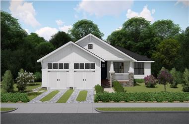 3-Bedroom, 2017 Sq Ft Ranch House - Plan #207-1002 - Front Exterior