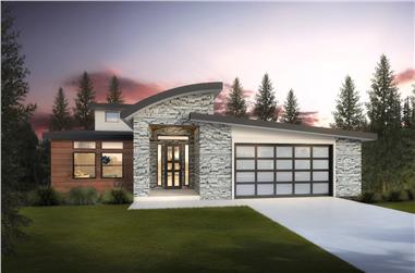 5-Bedroom, 3641 Sq Ft Contemporary Home - Plan #208-1021 - Main Exterior