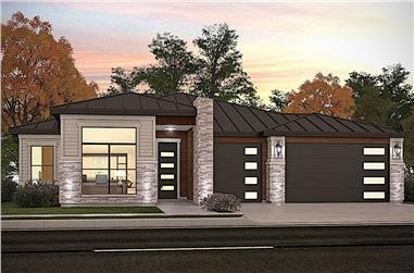 3-Bedroom, 2206 Sq Ft Contemporary House - Plan #208-1024 - Front Exterior