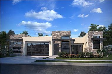 4-Bedroom, 2517 Sq Ft Modern House - Plan #208-1026 - Front Exterior