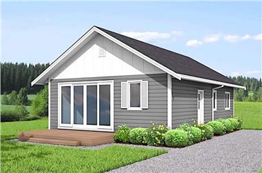 3-Bedroom, 967 Sq Ft Ranch House - Plan #211-1001 - Front Exterior