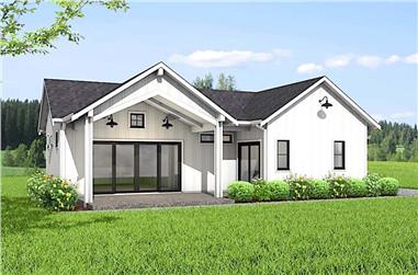 1–2-Bedroom, 1043 Sq Ft Ranch House - Plan #211-1003 - Front Exterior