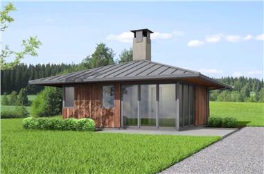 2-Bedroom, 576 Sq Ft Contemporary Home - Plan -#211-1004 - Main Exterior