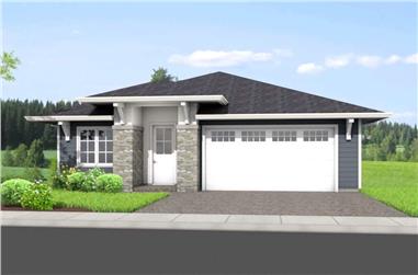 2-4 Bedroom, 1378 - 2306 Sq Ft Prairie-Inspired Contemporary Ranch House - Plan #211-1006 - Front Exterior