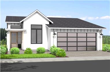 3-Bedroom, 2612 Sq Ft Contemporary Home Plan - 211-1031 - Main Exterior