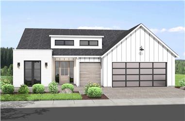 3-Bedroom, 3138 Sq Ft Contemporary Home Plan - 211-1033 - Main Exterior