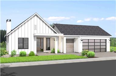 4-Bedroom, 3077 Sq Ft Contemporary Home Plan - 211-1034 - Main Exterior