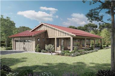 2-Bedroom, 1339 Sq Ft Ranch House Plan - 211-1039 - Front Exterior