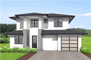 3-Bedroom, 1950 Sq Ft Contemporary Home Plan - 211-1052 - Main Exterior