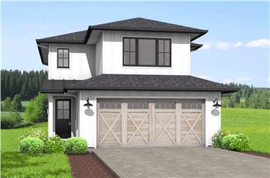 3-Bedroom, 1717 Sq Ft Farmhouse House Plan - 211-1056 - Front Exterior