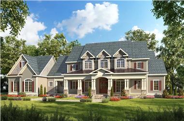 Traditional House Plan - 4 Bedrms, 4.5 Baths - 3866 Sq Ft