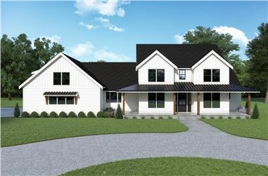 3-Bedroom, 3614 Sq Ft Contemporary Home Plan - 214-1002 - Main Exterior