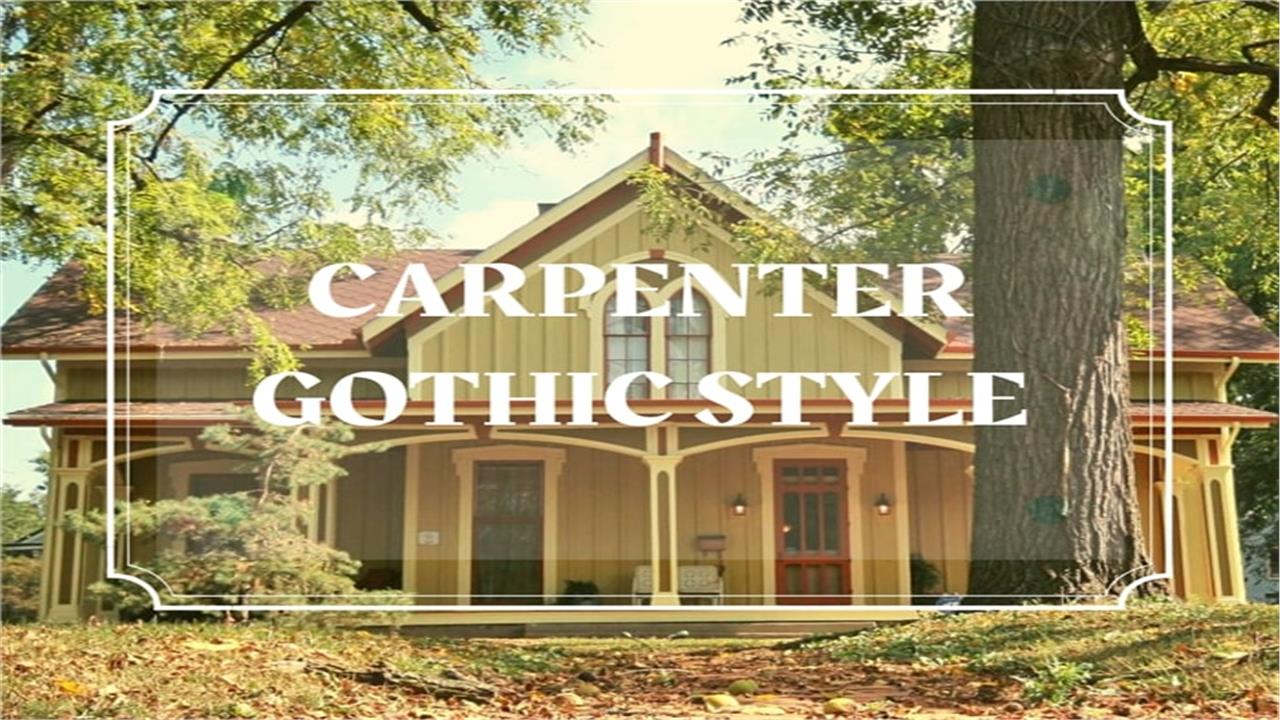 Home with central forward-facing gable illustrating article about Carpenter Gothic architecture