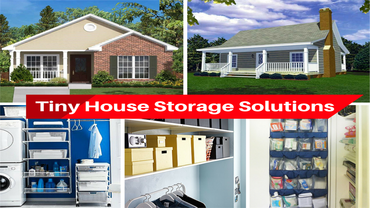Montage of 5 photos illustrating Storage in Tiny Houses