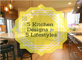 Image illustrating 5 Kitchen Designs for 5 Lifestyles