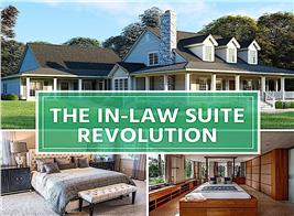 Montage of three photos to illustrate article on in-law suites