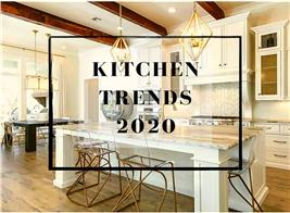 Modern, open kitchen illustrating article about 2020 kitchen design trends