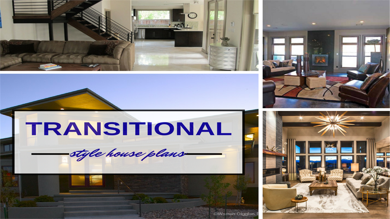 Montage of 3 photographs illustrating article about Transitional style home design