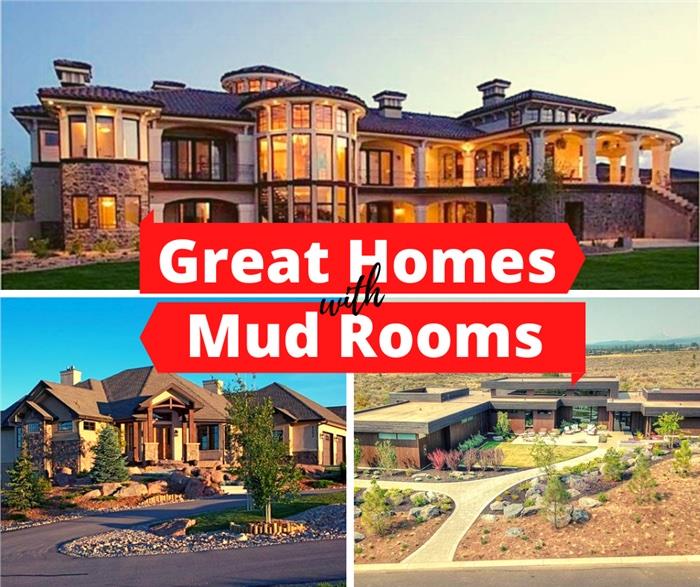 Three homes that illustrate article about great homes that have mud rooms
