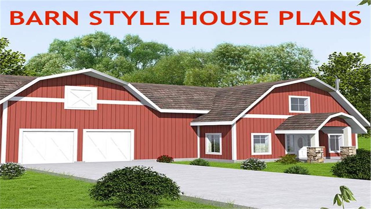 Red-colored gambrel-roof house illustrating article on barn style homes