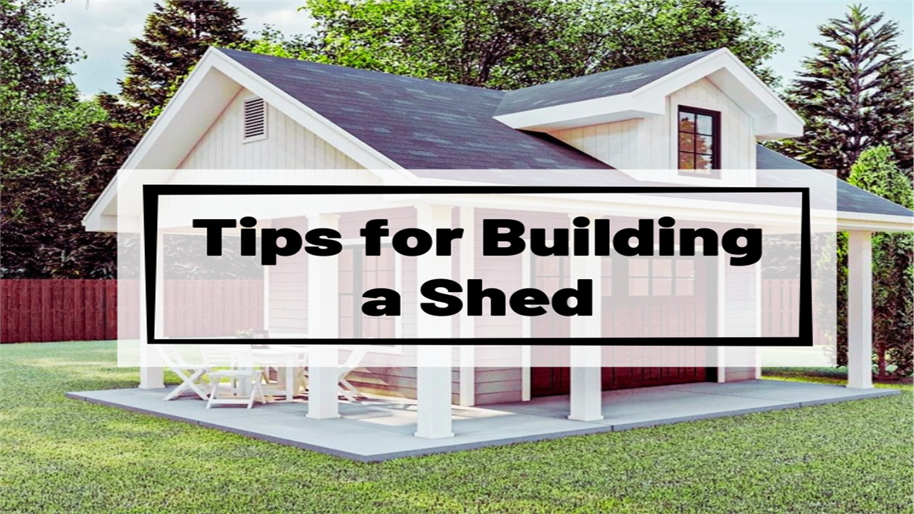 Shed with a patio illustrating article about building a she