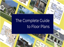 Collage of homes and floor plans for the complete guide to floor plans
