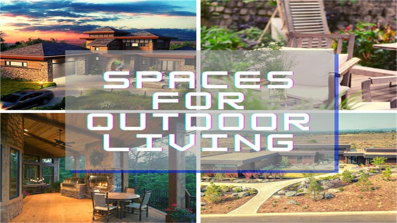 4 home outdoor spaces illustrating article about outdoor living